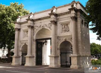 ماربل آرچ لندن، طاق مرمری سفید و دروازه ورودی کاخ باکینگهام، عکس