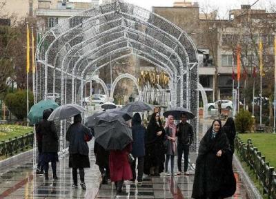 تشدید فعالیت سامانه بارشی در 6 استان ایران