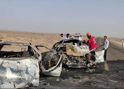 پنج سرنشین حادثه رانندگی ریگان ، ایرانشهر در آتش سوختند